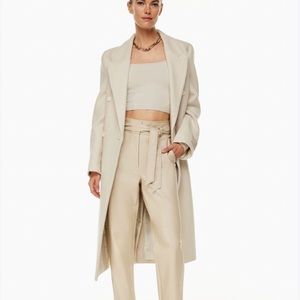 Babton Belted Pant - sand white leather